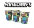 Minecraft Майнкрафт 8 бр картонени чаши парти рожден ден, снимка 1 - Чаши - 29311734