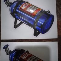 Качествен стикер лепенка за лепене нитро - глицерин бутилка за кола автомобил + подарък, снимка 3 - Аксесоари и консумативи - 30711400