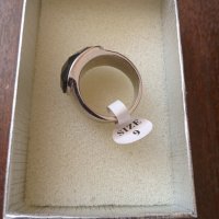 Уникален пръстен( Унисекс ) с естествен оникс от медицинска стомана, снимка 6 - Пръстени - 32023466