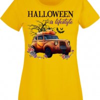 Дамска тениска Halloween is Lifestyle,Halloween,Хелоуин,Празник,Забавление,Изненада,Обичаи,, снимка 8 - Тениски - 38146751