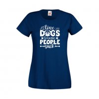 Дамска тениска Свети Валентин Love Dogs Because People Suck, снимка 5 - Тениски - 35648105