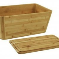 Бамбукова кутия за хляб с дъска за рязане, снимка 3 - Кутии за храна - 31437455