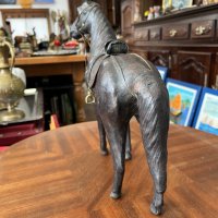 Стара кожена фигура от кон. №3650, снимка 4 - Антикварни и старинни предмети - 40078203