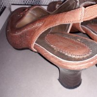 Дамски летни обувки с открита пета кафяви №36, снимка 5 - Сандали - 36598544