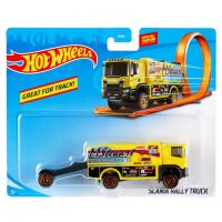 Камион Hot Wheels Scania Rally Truck / Mattel, снимка 1 - Коли, камиони, мотори, писти - 37922409