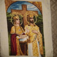 Гоблен "Св.Константин и Елена", снимка 1 - Гоблени - 31234405