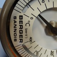 биметален термометър Berger Sannois TV ф115mm, 0/+400°C, 0/+160°C, L-50-175mm, снимка 3 - Резервни части за машини - 35180823
