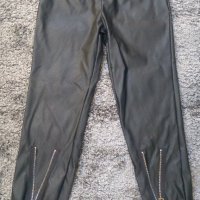 Кожен панталон в черен цвят с цип отпред, снимка 9 - Панталони - 31016263