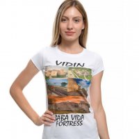 Нова дамска тениска с дигитален печат крепостта "Баба Вида", гр. Видин, снимка 14 - Тениски - 29964825