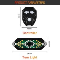 Задни светлини за велосипед мигачи LED задна светлина стоп за колело, снимка 7 - Аксесоари за велосипеди - 40796575