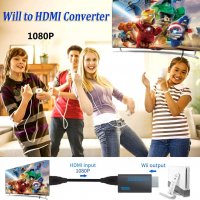 Wii към HDMI конвертор, с 3,5 мм аудио жак, поддържа всички Wii 1080P/720P режим на дисплей, Wii, Wi, снимка 6 - Аксесоари - 37799814