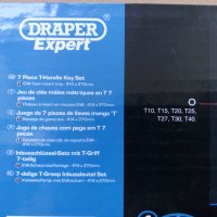 draper expert отвертки с дръжка ъглови ключове звезда  7 броя комплект хром ванадий, снимка 5 - Отвертки - 42268062