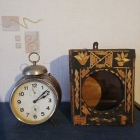 Стар  часовник будилник, снимка 1 - Антикварни и старинни предмети - 44259339