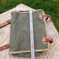 Стара брезентова чанта #12, снимка 4 - Антикварни и старинни предмети - 40644539
