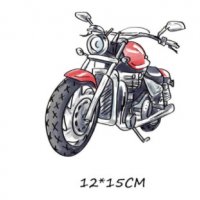 Мотор Мотоциклет щампа термо апликация картинка за дреха блуза чанта, снимка 1 - Други - 31710820