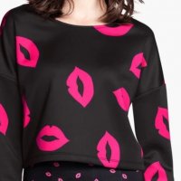 Дамска Блуза Pink Lips, снимка 3 - Блузи с дълъг ръкав и пуловери - 39581591