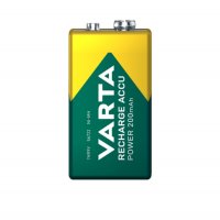 VARTA  9V 200 mah, акумулаторна батерия 6F22, снимка 2 - Друга електроника - 38032758