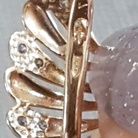  К-т украински,златни обеци и пръстен от миналият век. Проба 585., снимка 7 - Бижутерийни комплекти - 36521006
