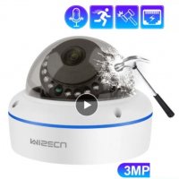 Водонепромокаема IP68 FULL HD 3MP 2304*1296P Onvif H.265 12V1А и 48V PoE IP Камера Микрофон mSD Слот, снимка 2 - IP камери - 35401408