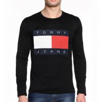 Промо цена!Блуза Tommy Jeans принт Дълъг и къс ръкав Мъжки и дамски, снимка 4 - Блузи - 30917232