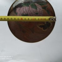 месингова купа,декорирана с емайл, снимка 3 - Антикварни и старинни предмети - 35003601