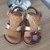 Бебешки сандали естествена кожа Creeks 19 номер, снимка 1 - Бебешки обувки - 38037614