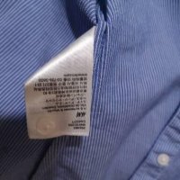 Нова H&M дамска риза с къс ръкав синьо бяло райе S размер офис, снимка 3 - Ризи - 37137837