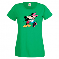 Дамска тениска Mickey & Minnie ,Мини Маус,Микки Маус.Подарък,Изненада,, снимка 2 - Тениски - 36526185