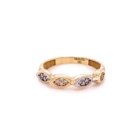 Златен дамски пръстен 2,03гр. размер:56 14кр. проба:585 модел:22049-2, снимка 1 - Пръстени - 44262483