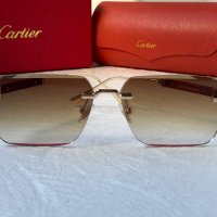 Cartier мъжки слънчеви очила с дървени дръжки, снимка 2 - Слънчеви и диоптрични очила - 42842550