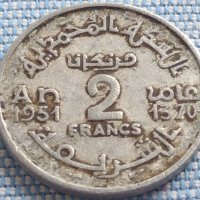 Монета 2 франка 1951г. Мароко рядка за КОЛЕКЦИОНЕРИ 41167, снимка 1 - Нумизматика и бонистика - 42791627