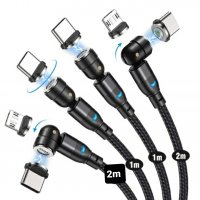 Комплект от 4 Висококачествени fast charge магнитни usb кабели, снимка 1 - USB кабели - 39460411