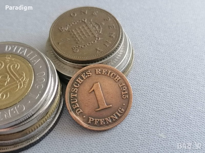 Райх монета - Германия - 1 пфениг | 1915г.; серия А, снимка 1