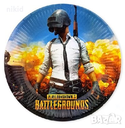 PUBG войници Фортнайт Fortnite 8 бр големи парти чинии чинийки рожден ден, снимка 1
