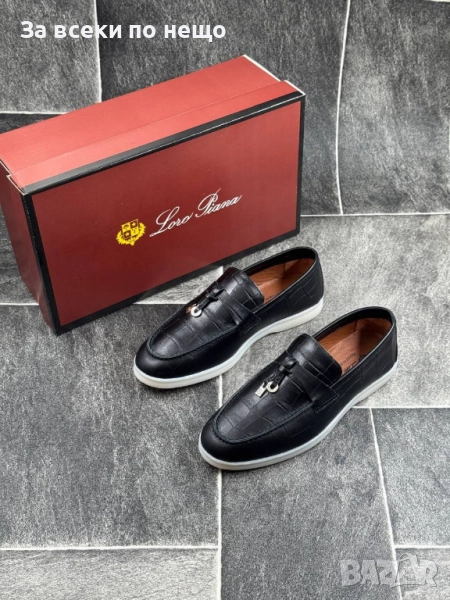 Loro Piana Дамски Черни Ежедневни Обувки Естествена Кожа Код E800, снимка 1