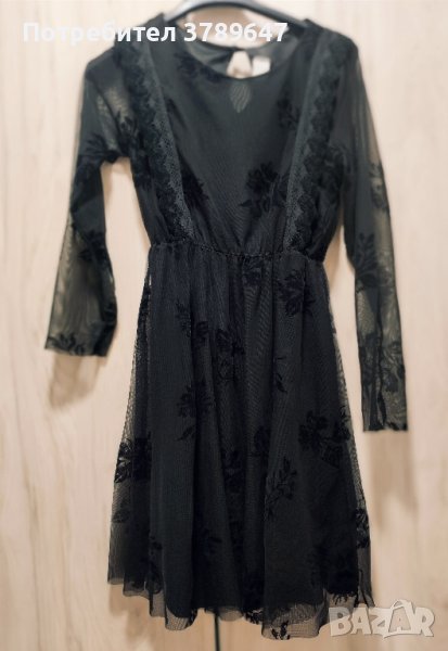 Дантелена черна рокля , снимка 1