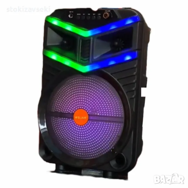 Преносима безжична тонколона с мощен звук и LED ефекти WSJAR E8131W, снимка 1