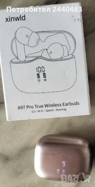 Безжични bluetooth слушалки тапи / Блутут / бели, снимка 1