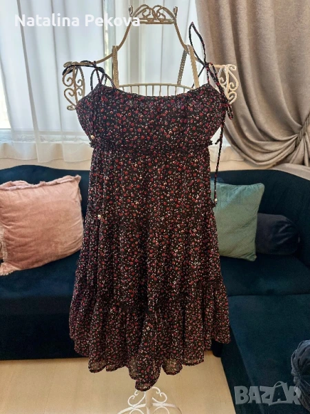 Лятна рокля с тънки презрамки , снимка 1