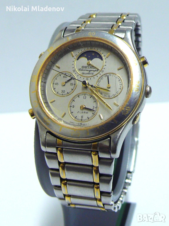 SEIKO СЕЙКО ХРОНОГРАФ КВАРЦ Мъжки ръчен часовник, работещ, снимка 1