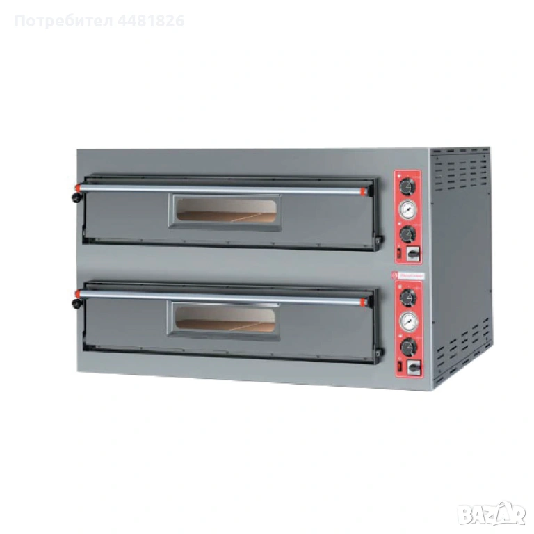 Професионална пица фурна с две камери – до 9 пици Ø30/34 см на ниво, снимка 1