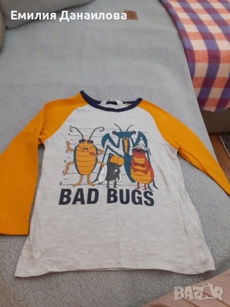 Памучна блузка с дълъг ръкав. Запазена в отлично състояние без забележки без следи от употреба. , снимка 1