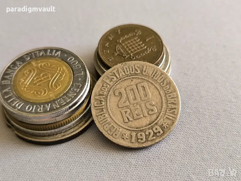 Монета - Бразилия - 200 рейс | 1929г., снимка 1