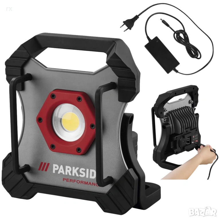 Акумулаторна работна LED лампа Parkside PPBSTA 20-Li A1 10000 lm, снимка 1