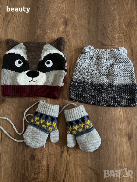 Нови Зимни шапки и ръкавици baby Tu , снимка 1
