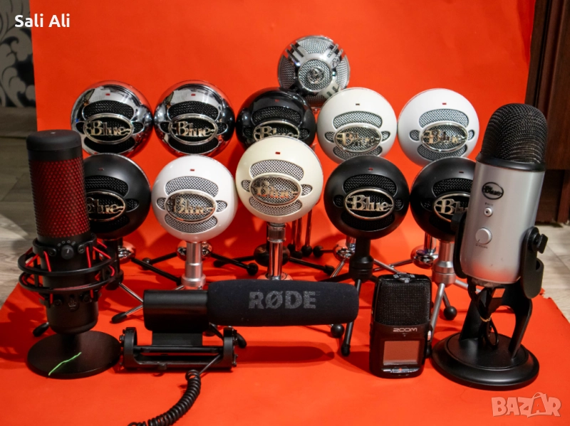 Микрофони Blue Snowball Ice, Blue Yeti, Zoom H2N, Philips, iDance – перфектно състояние, снимка 1