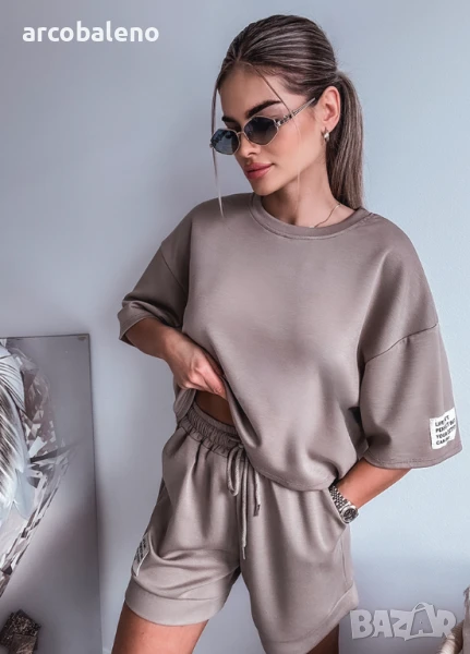 Дамски летен комплект / блуза + шорти FANGO, снимка 1