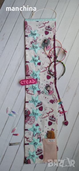 Персонализиран текстилен метър за детска стая, снимка 1