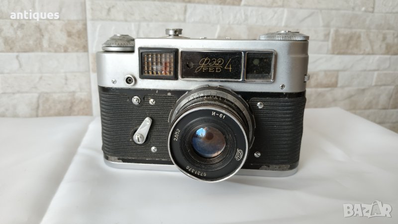 Стар механичен фотоапарат ФЕД 4 - Антика - Сделано в СССР, снимка 1