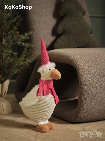 Плюшена патица за коледна украса-48 см./коледна декорация/коледна украса, снимка 1